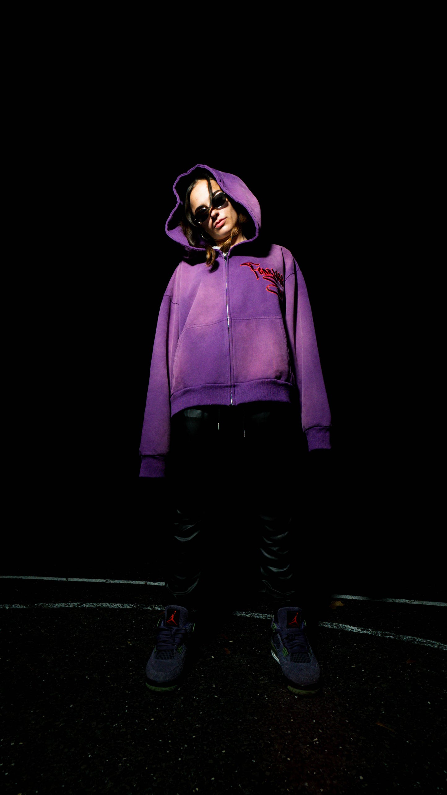 Maniac Purple Zip Up Hoodie