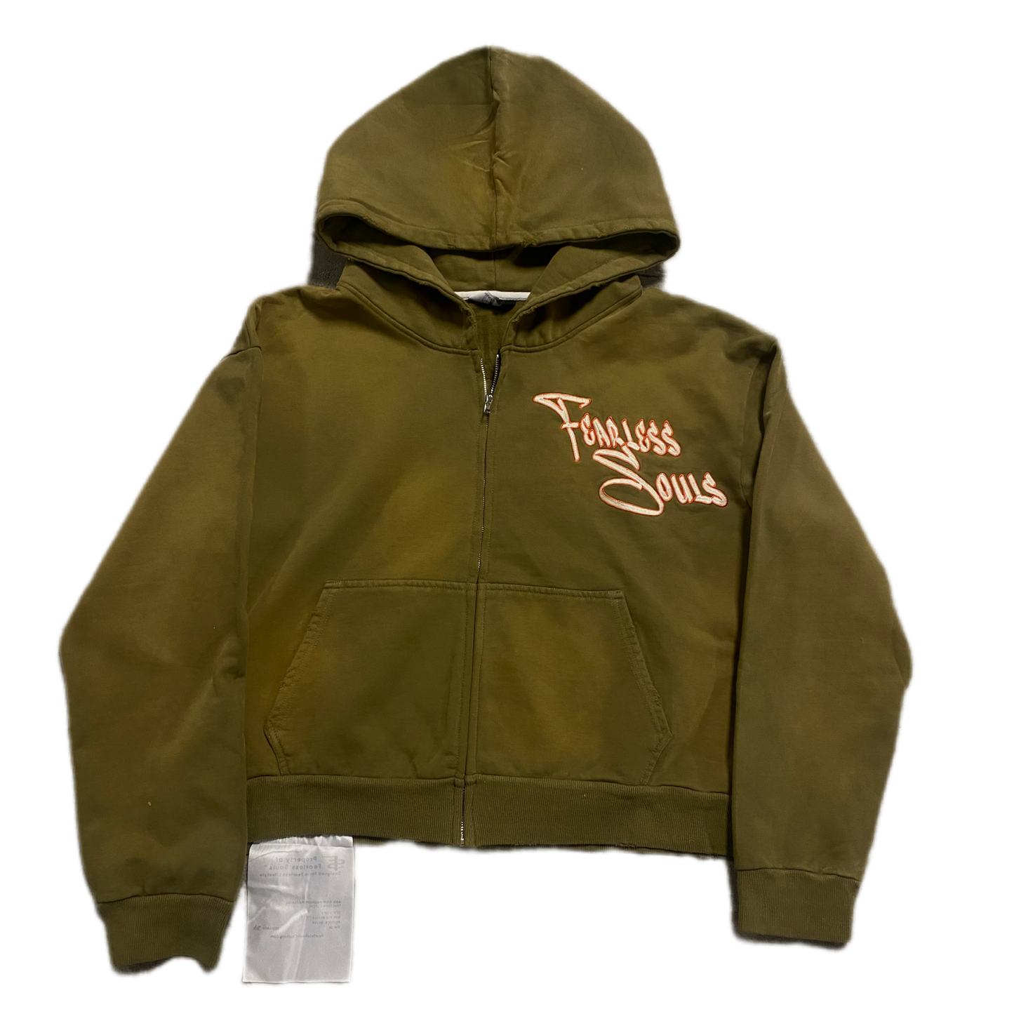 Troops Green Zip Up Hoodie