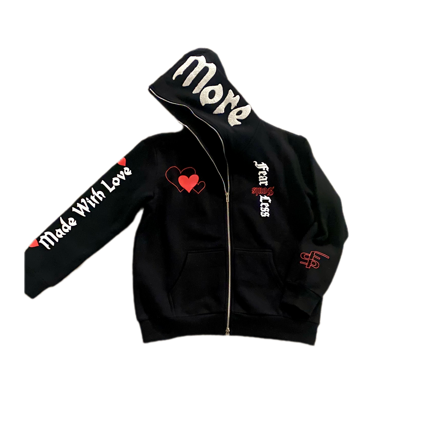 Black Love More Full Zip Hoodie