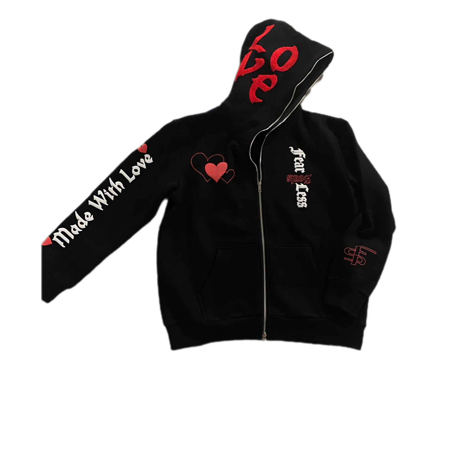 Black Love More Full Zip Hoodie