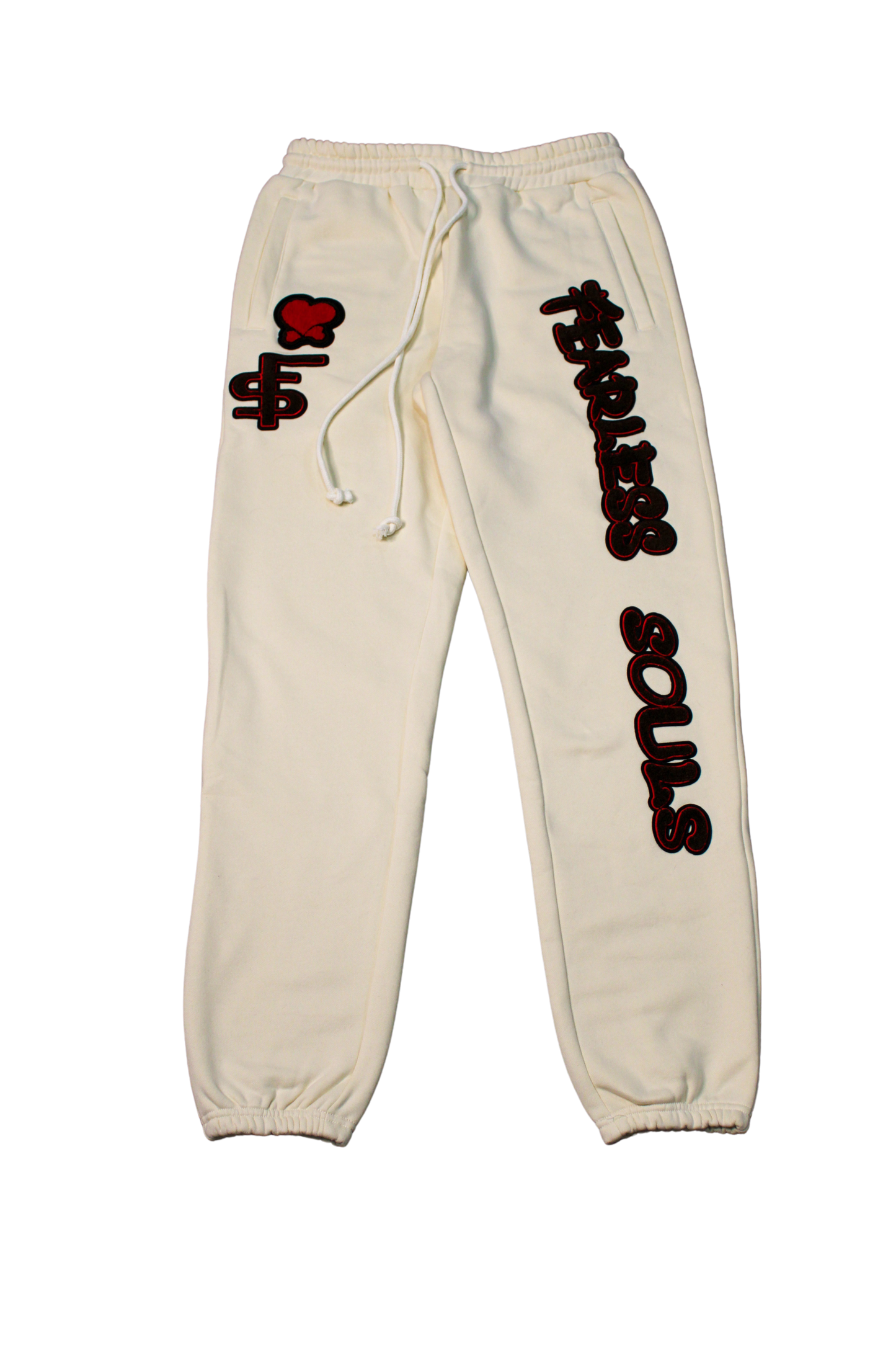 Cream Varsity Joggers