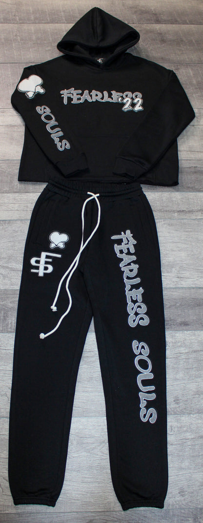 Black Varsity Joggers