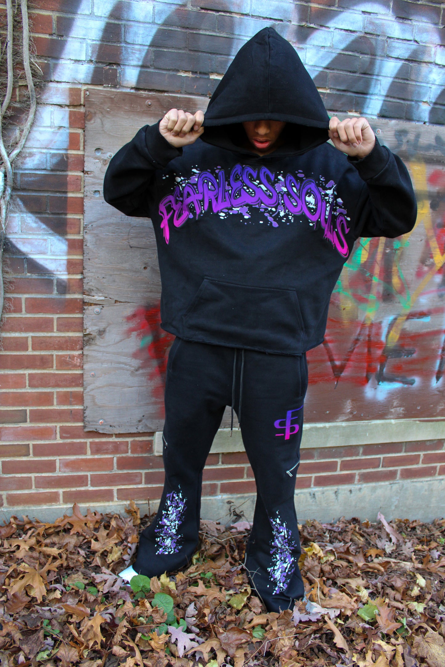 Purple Graffiti Hoodie