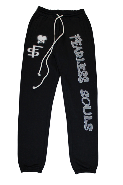 Black Varsity Joggers