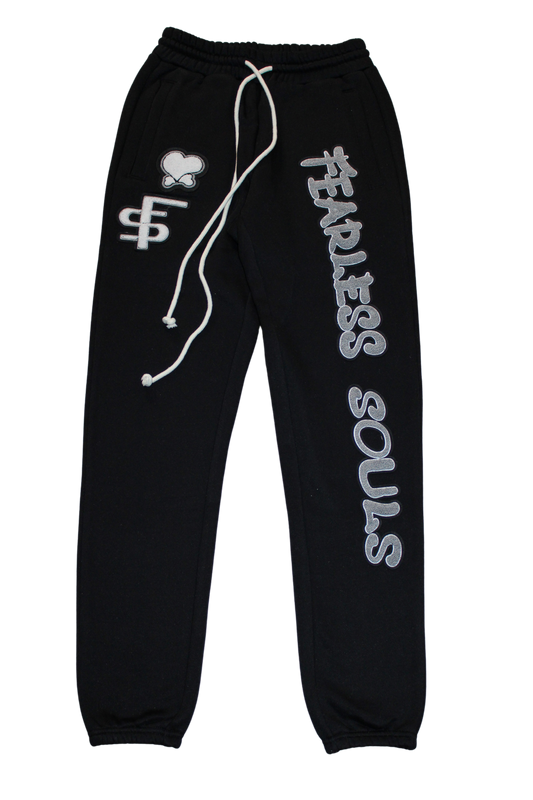 Black Varsity Joggers